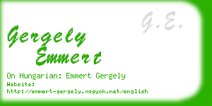 gergely emmert business card